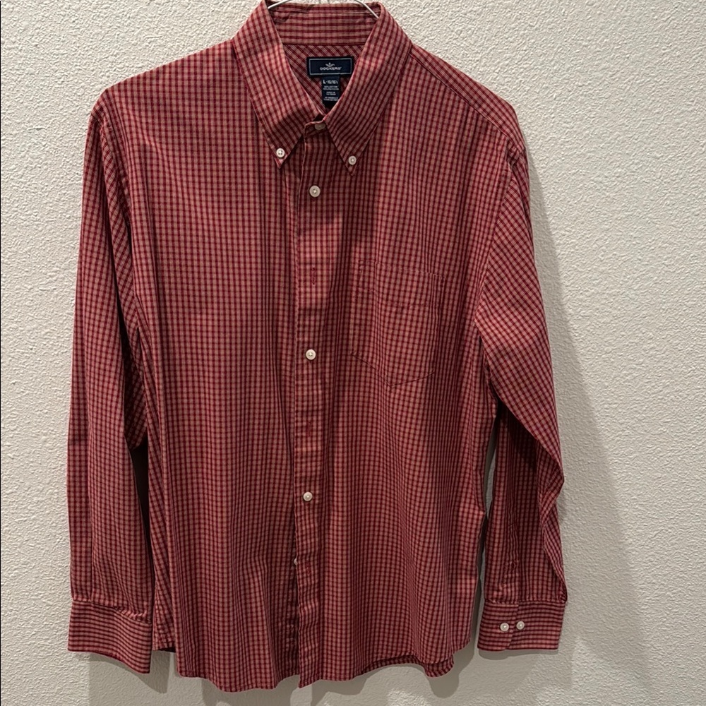 Dockers Red Checkered Men's Shirt